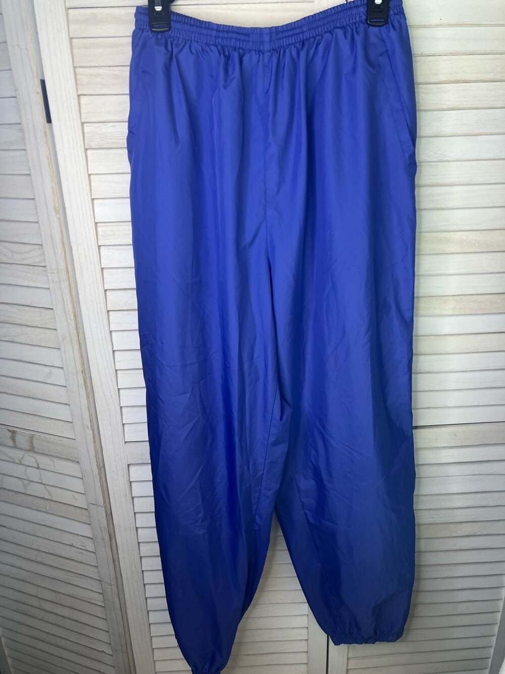 SJB Active St Johns Bay Track Pants XL Violet Blue Nylon Vintage